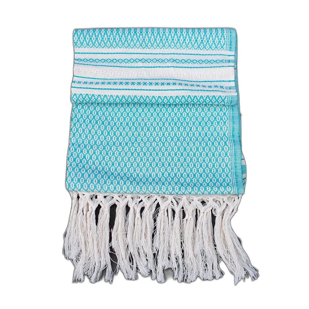 9478 Mexican Handmade Cotton Dotted Rebozo Shawl